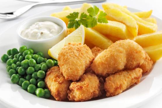 SCAMPI, CHIPS & SALAD