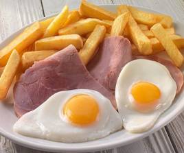 HAM, 2 EGGS & CHIPS