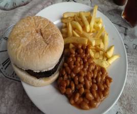 BURGER CHIPS & BEANS